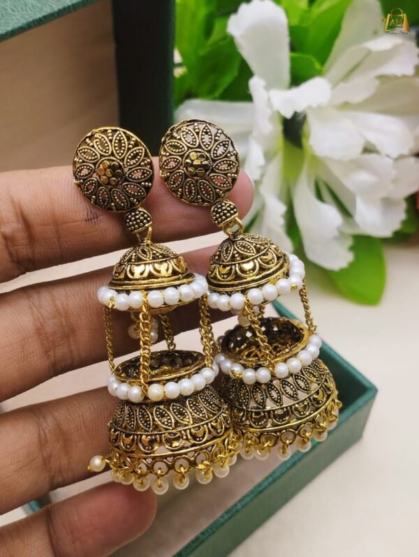 Premium Quality Antique Jhumki Excellent Finishing - Image 2