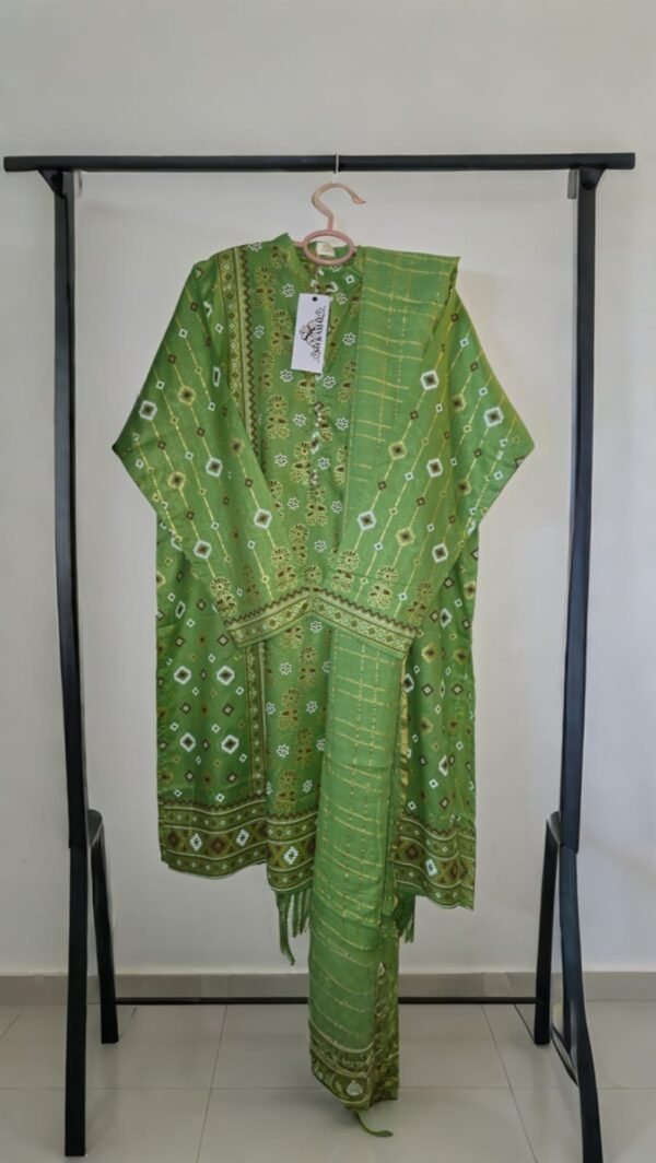 So Kamal 2-Piece Paste Printed Lawn Suit – Green