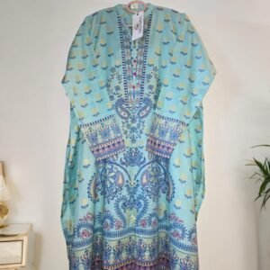So Kamal Paste Print Lawn Shirt - Aqua