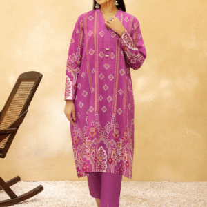 So Kamal Paste Printed Lawn Shirt – Purple
