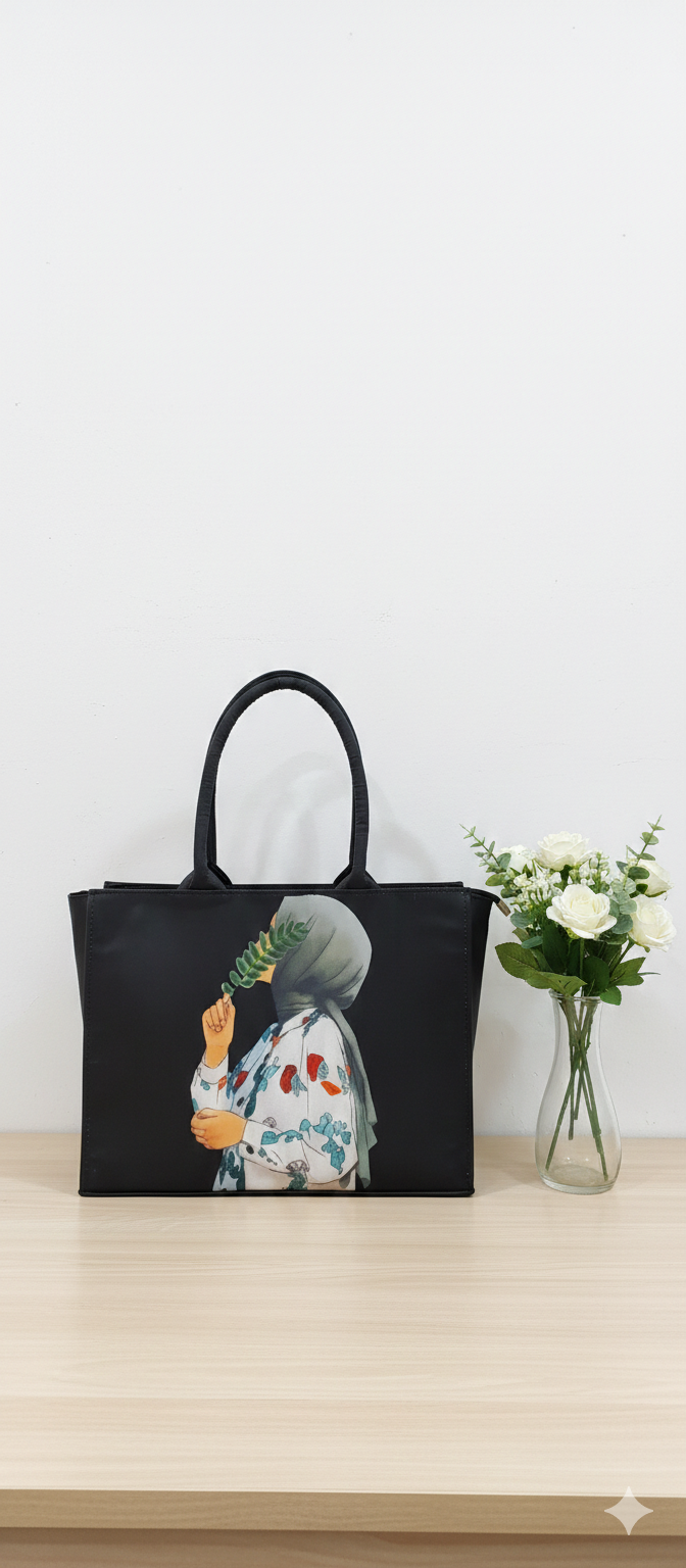 HIJAB GIRL CANVAS TOTE